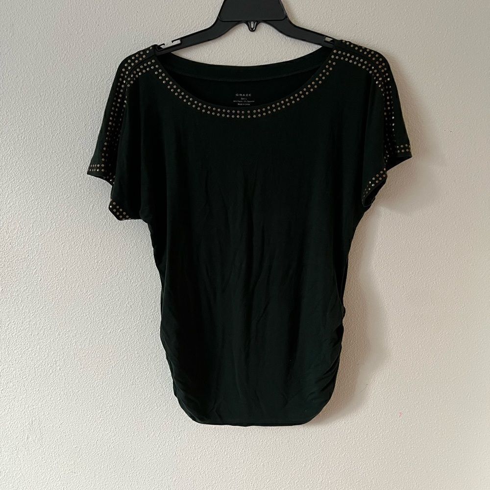 Grace Premise Studio Studded Ruched Mathernity Top